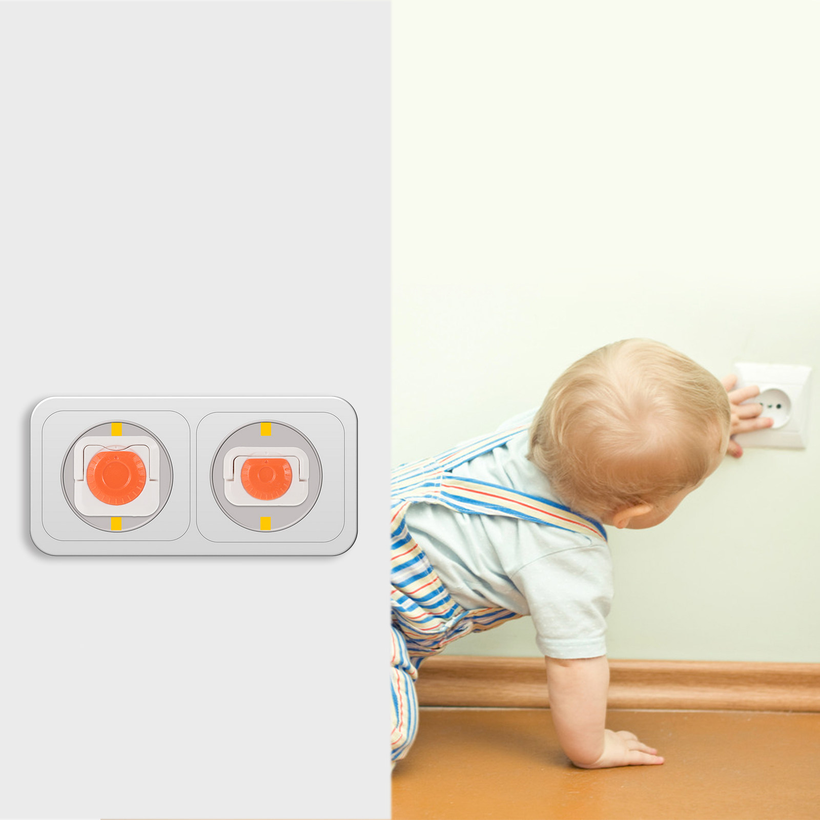 24Pcs Universal Fit Orange ABS - огляд і ціна Outlet Cover Baby