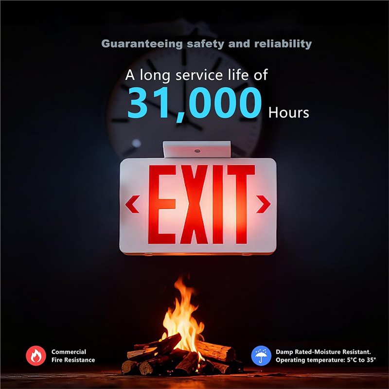 【A10R】Red Exit Sign With Emerg - огляд і ціна Emergency Exit Sign